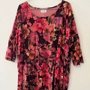 Love Sadie Velvet Burnout Shift Dress L